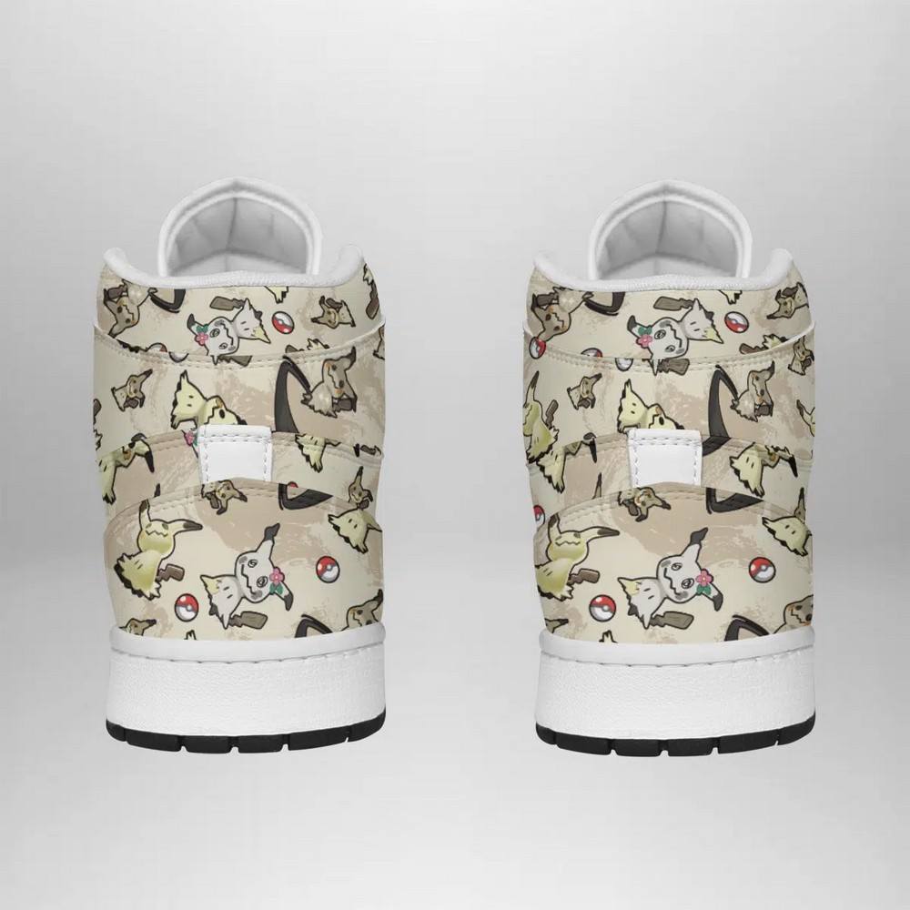 Mimikyu Pattern Pokemon High-Top Sneakers Retro Streetwear Vibe Shoes For Men And Women - Image 3
