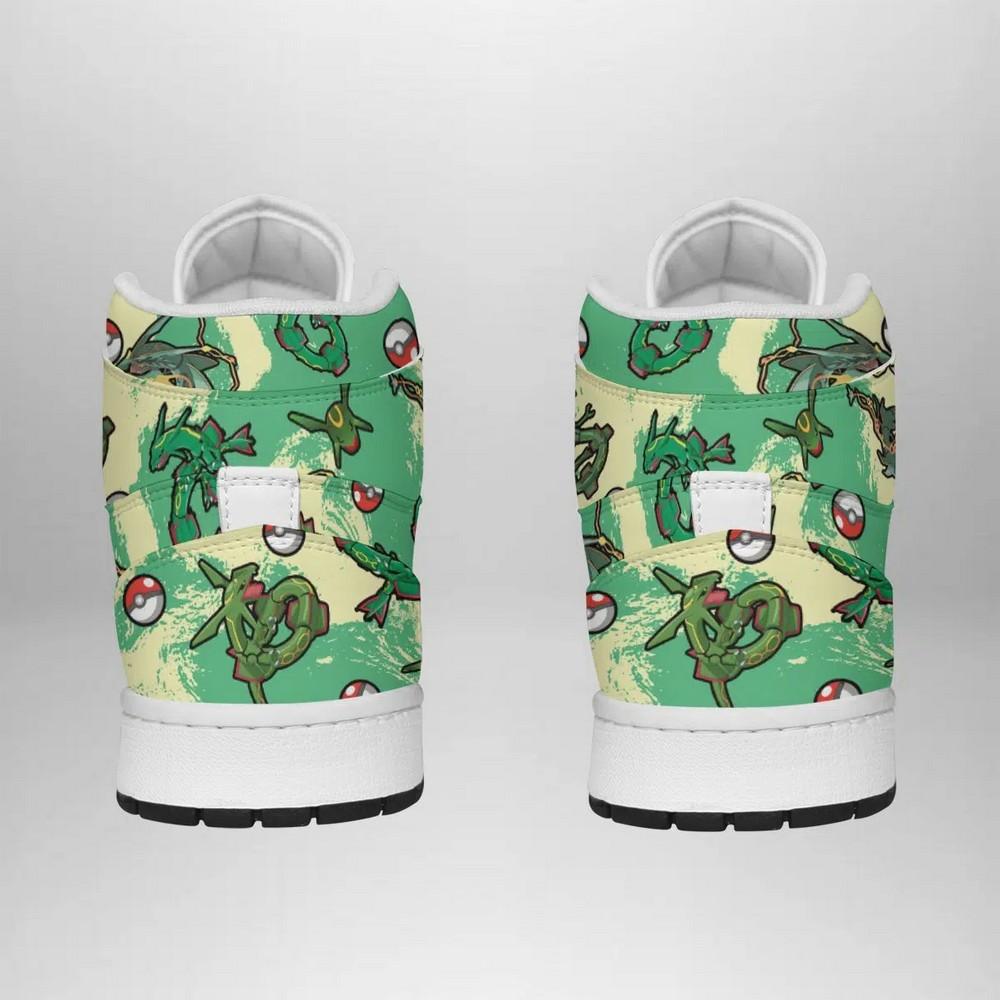 Rayquaza Pattern Pokemon High-Top Sneakers Retro Streetwear Vibe Shoes For Men And Women - Image 3
