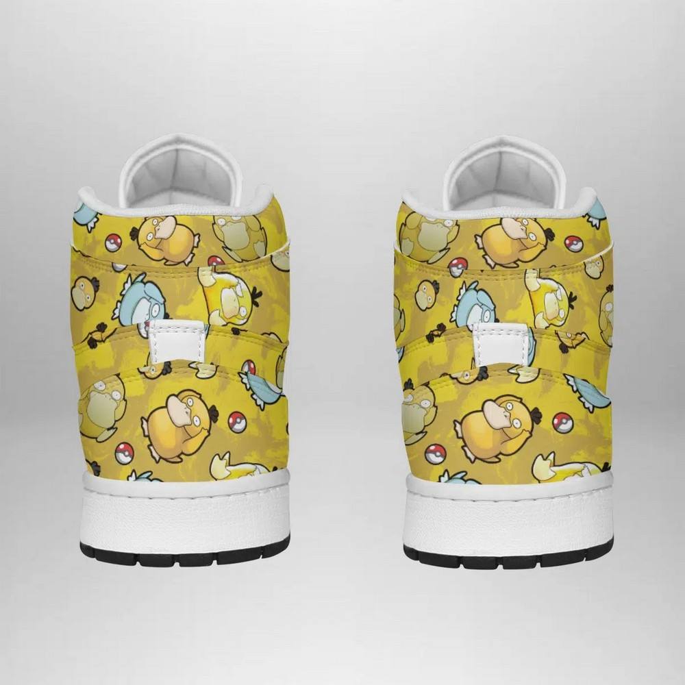 Psyduck Pattern Pokemon High-Top Sneakers Retro Streetwear Vibe Shoes For Men And Women - Image 3