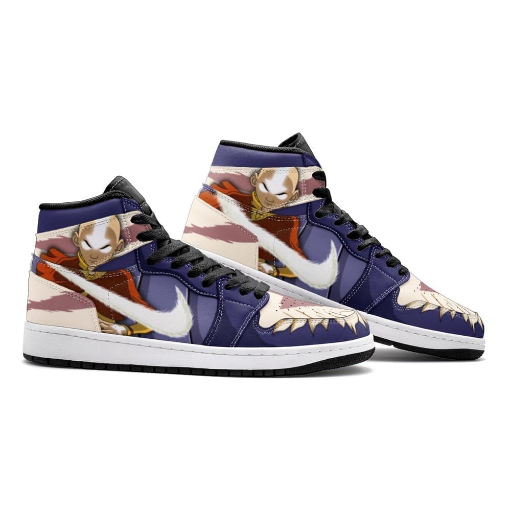 Aang And Katara Avatar High-Top Sneakers Retro Streetwear Vibe Shoes For Men And Women - Image 4