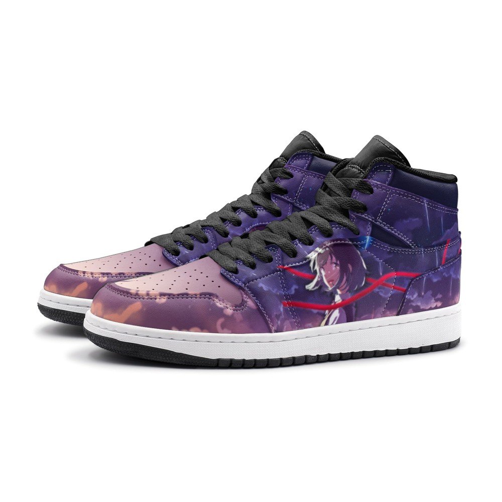 Mitsuha Miyamizu And Taki Tachibana Your Name High-Top Sneakers Retro Streetwear Vibe Shoes For Men And Women - Image 2