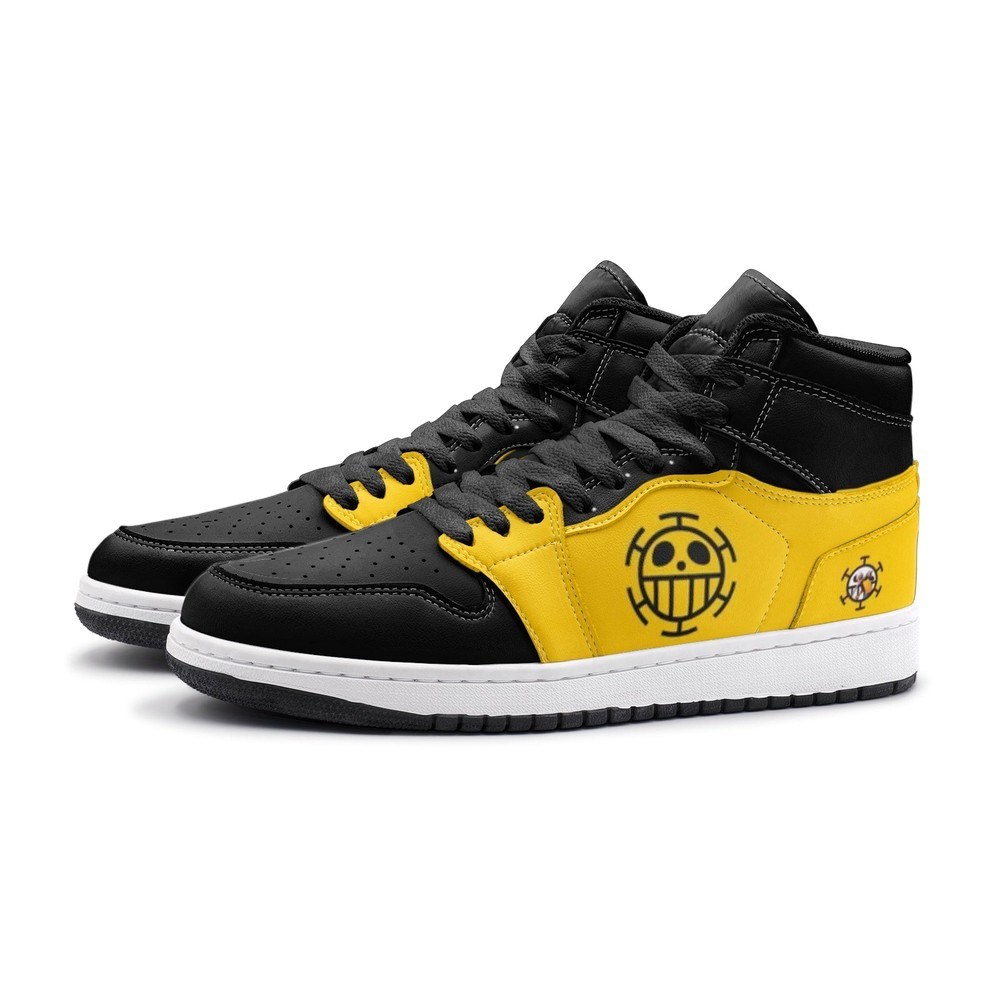 Trafalgar D. Water Law One Piece High-Top Sneakers Retro Streetwear Vibe Shoes For Men And Women - Image 3
