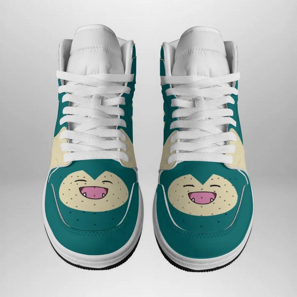 Snorlax Face Pokemon High-Top Sneakers Retro Streetwear Vibe Shoes For Men And Women - Image 2