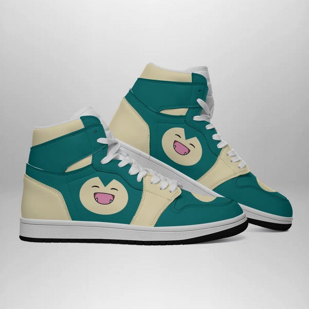 Snorlax Face Pokemon High-Top Sneakers Retro Streetwear Vibe Shoes For Men And Women - Image 3