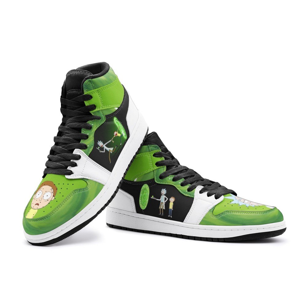 Travel Time Rick And Morty High-Top Sneakers Retro Streetwear Vibe Shoes For Men And Women - Image 3