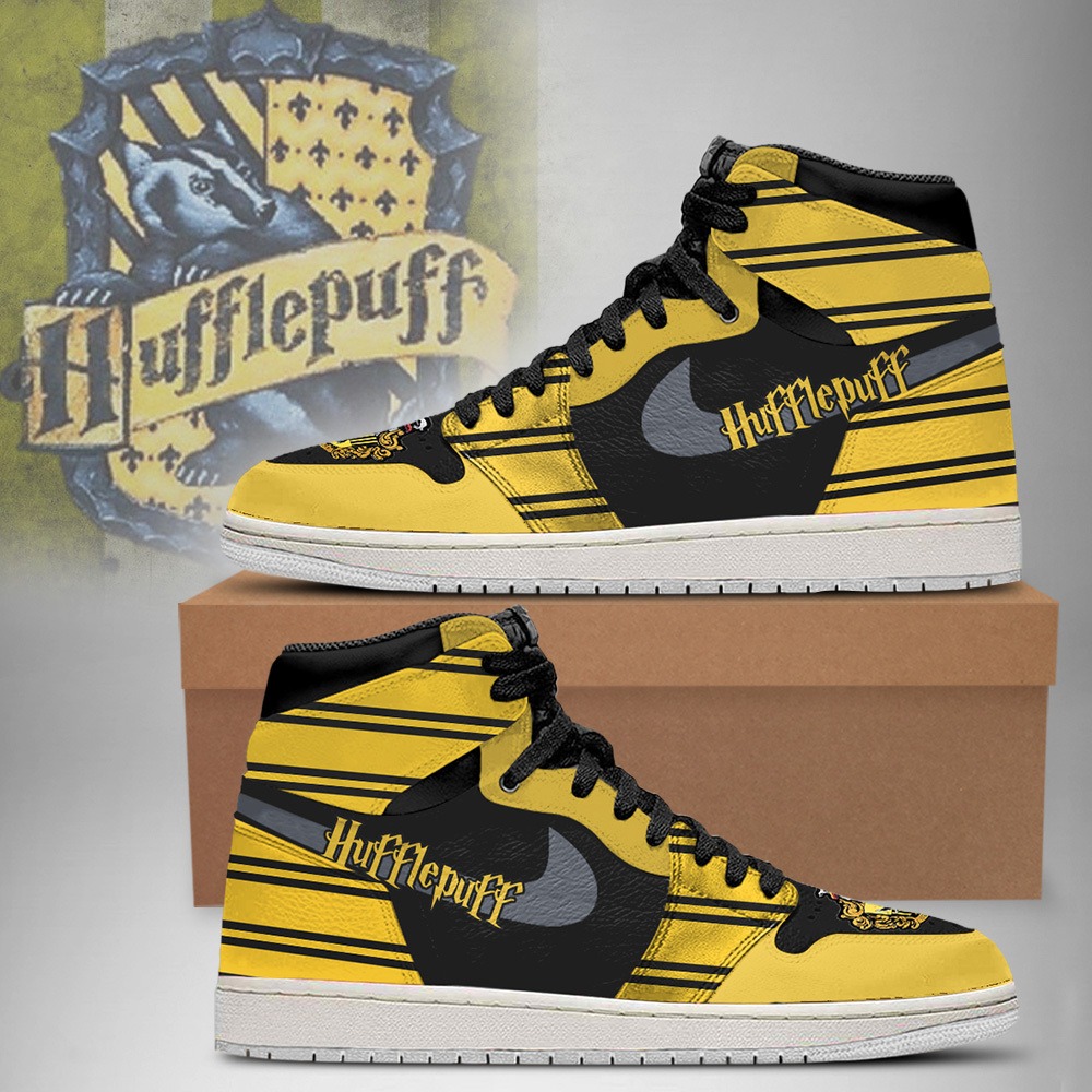 Hufflepuff Harry Potter High-Top Sneakers Retro Streetwear Vibe Shoes For Men And Women - Image 2
