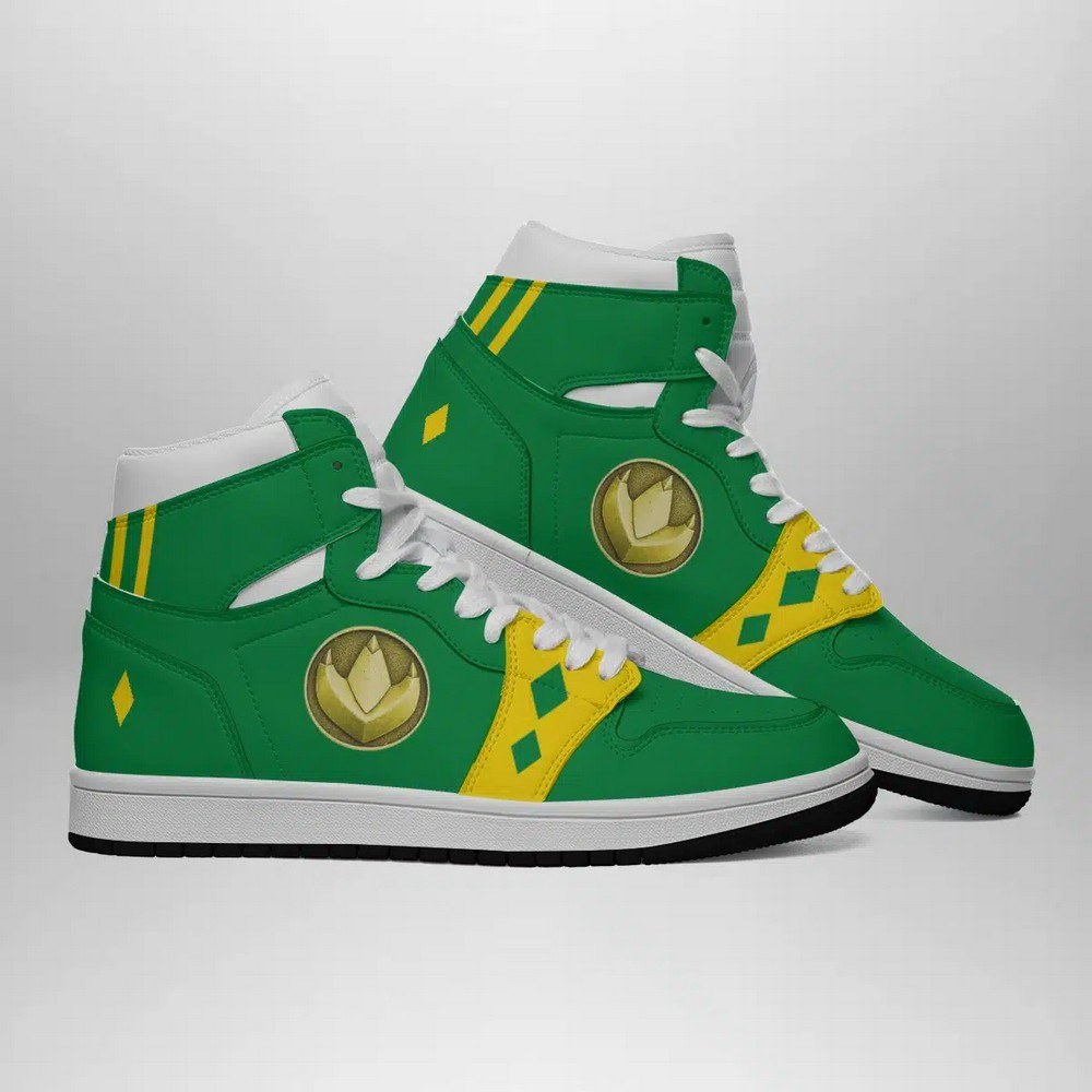 Green Ranger Ninjetti Power Rangers High-Top Sneakers Retro Streetwear Vibe Shoes For Men And Women - Image 2