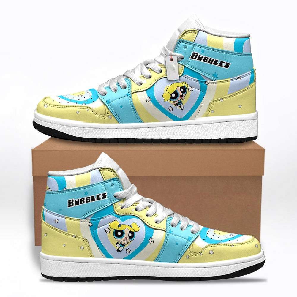 Bubbles The Powerpuff Girls High-Top Sneakers Retro Streetwear Vibe Shoes For Men And Women - Image 2