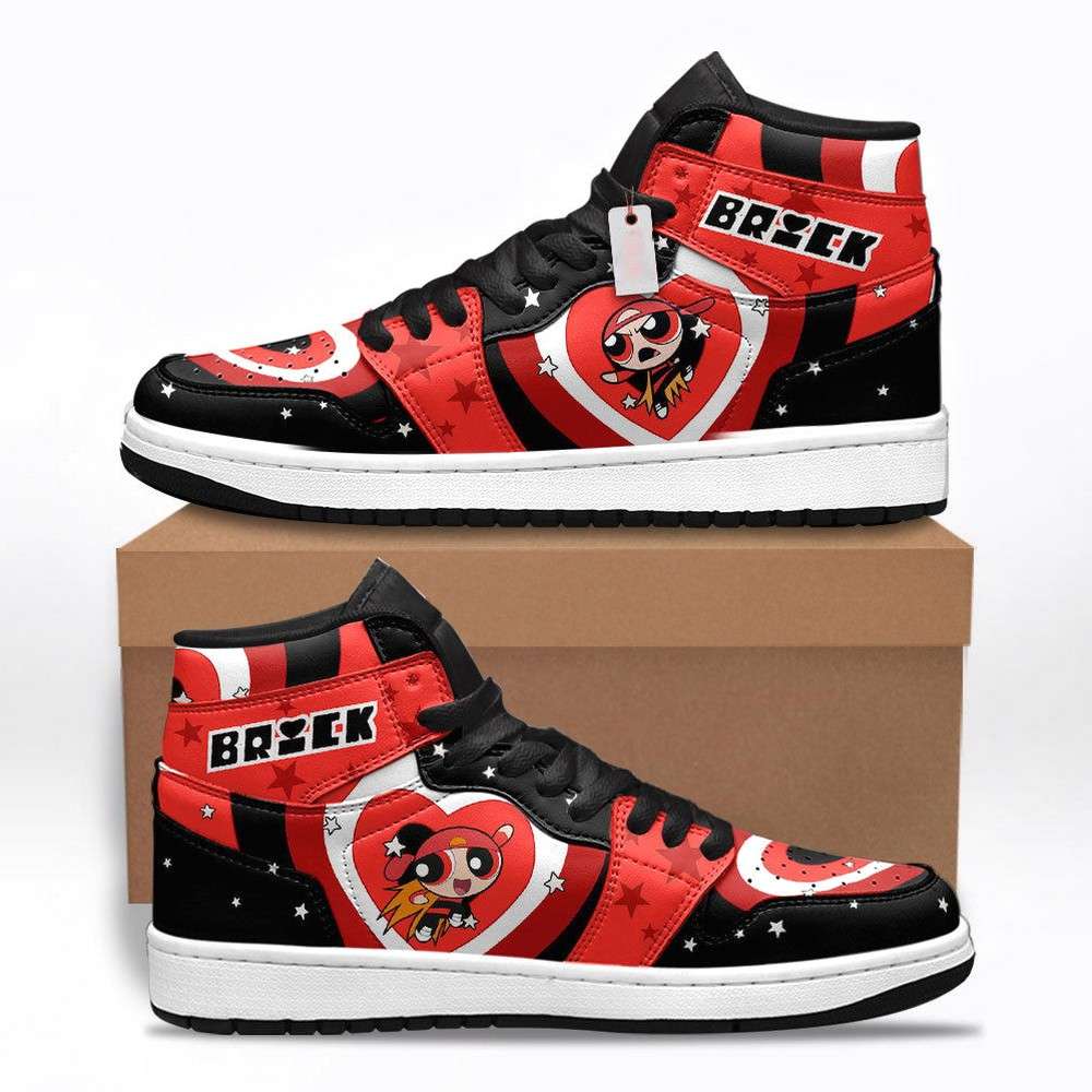 Brick The Powerpuff Girls High-Top Sneakers Retro Streetwear Vibe Shoes For Men And Women - Image 2
