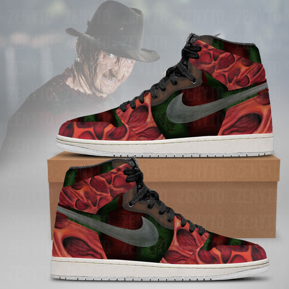Freddy Krueger Halloween High-Top Sneakers Retro Streetwear Vibe Shoes For Men And Women - Image 3