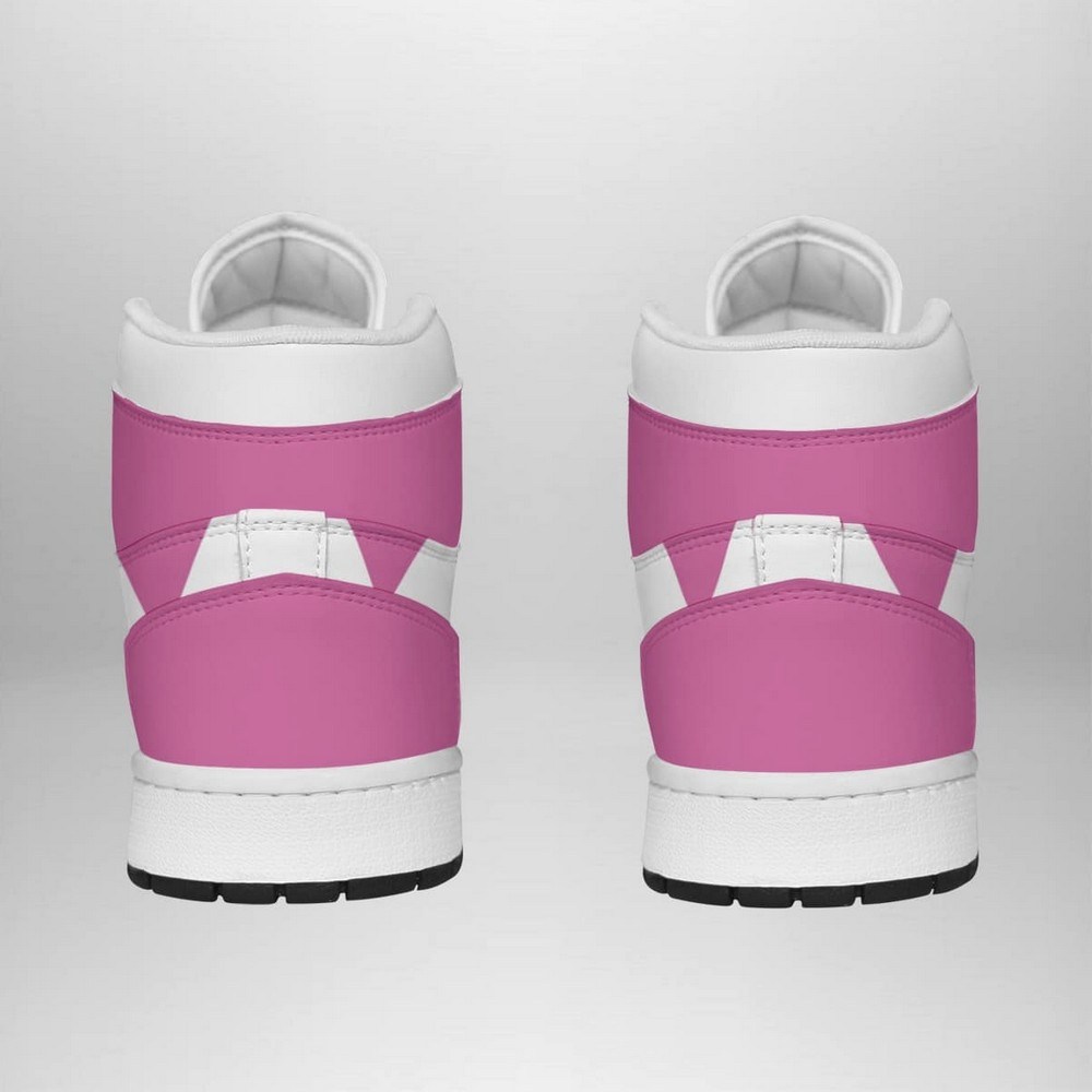 Pink Ranger Mighty Morphin High-Top Sneakers Retro Streetwear Vibe Shoes For Men And Women - Image 3