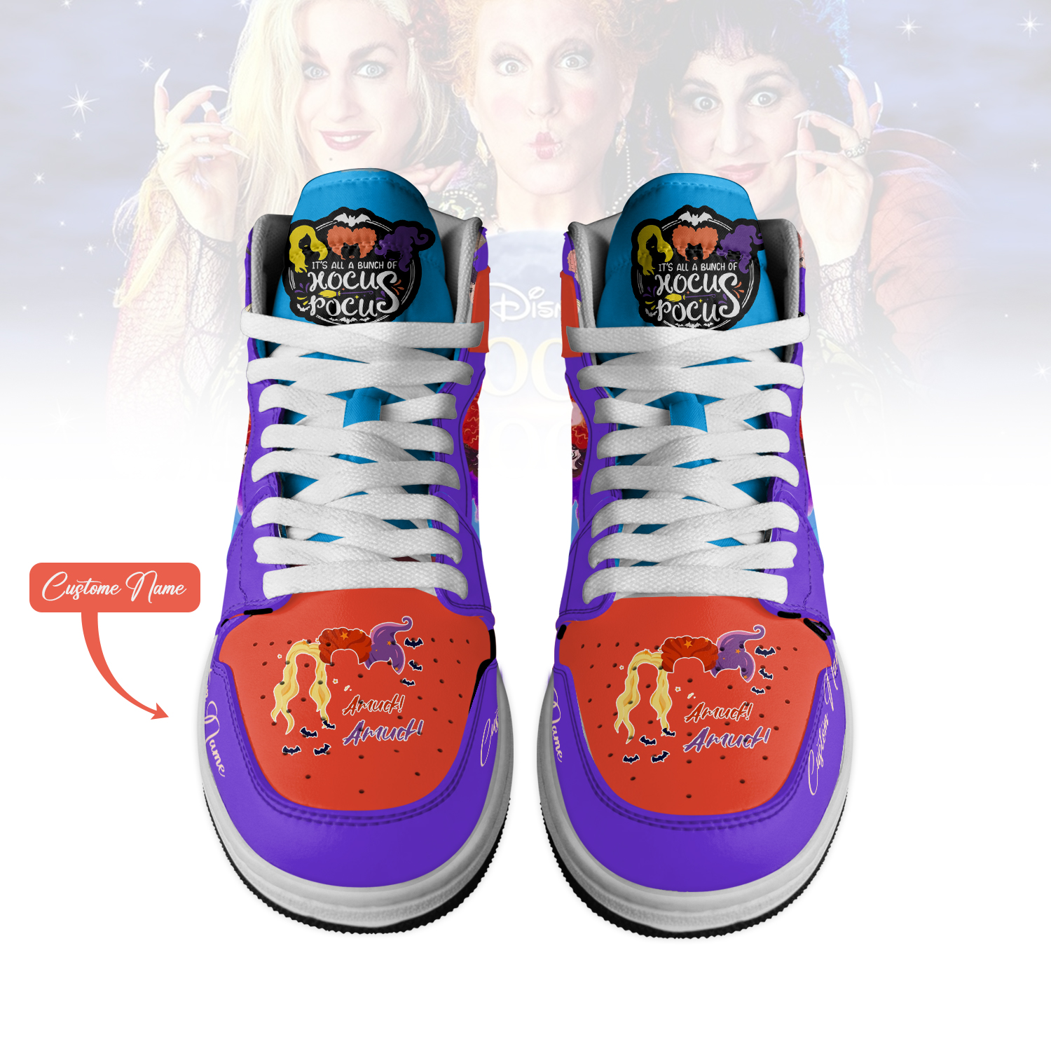 Hocus Pocus x Halloween High-Top Sneakers Retro Streetwear Vibe Shoes For Men And Women - Image 3