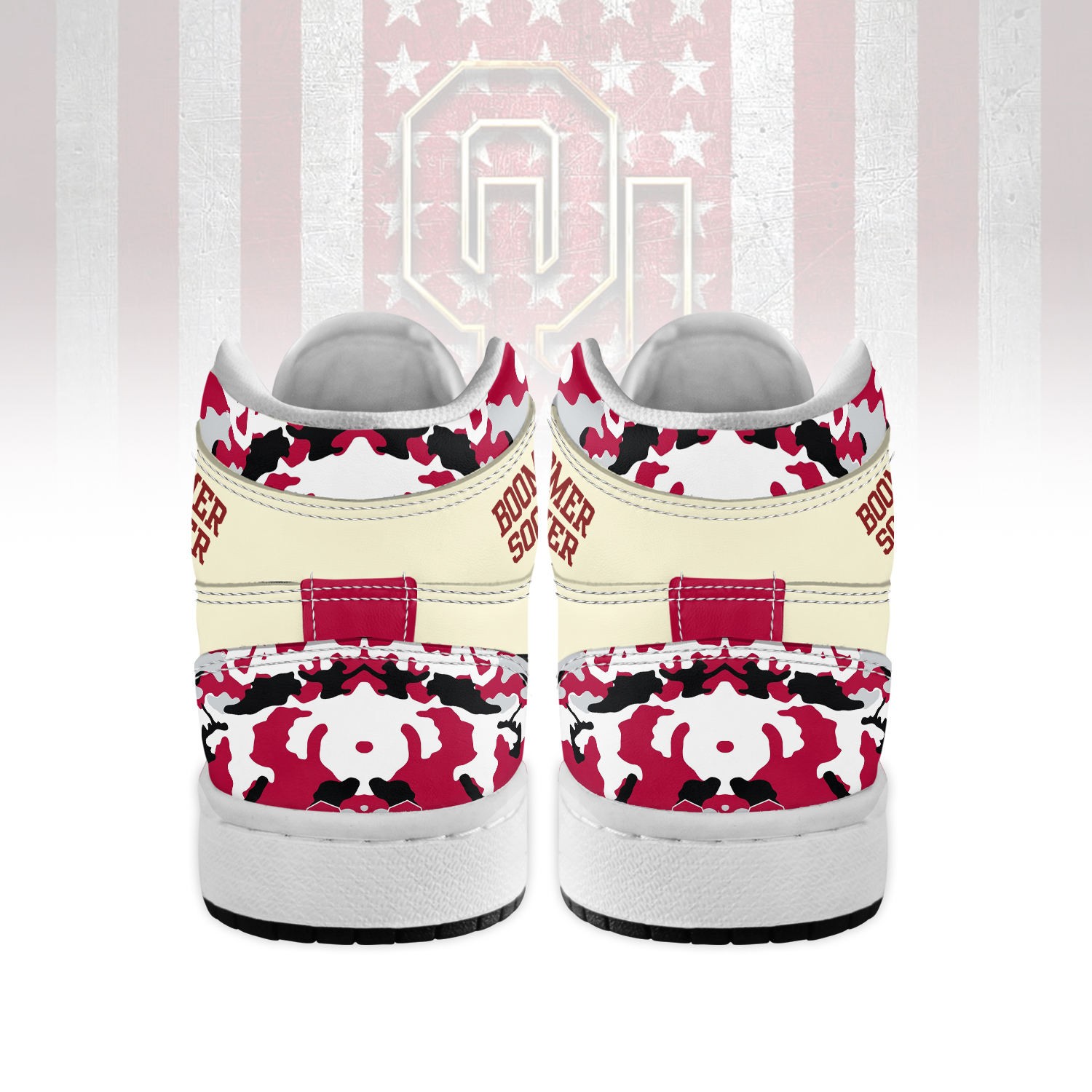 Oklahoma Sooners High-Top Sneakers Retro Streetwear Vibe Shoes For Men And Women - Image 3