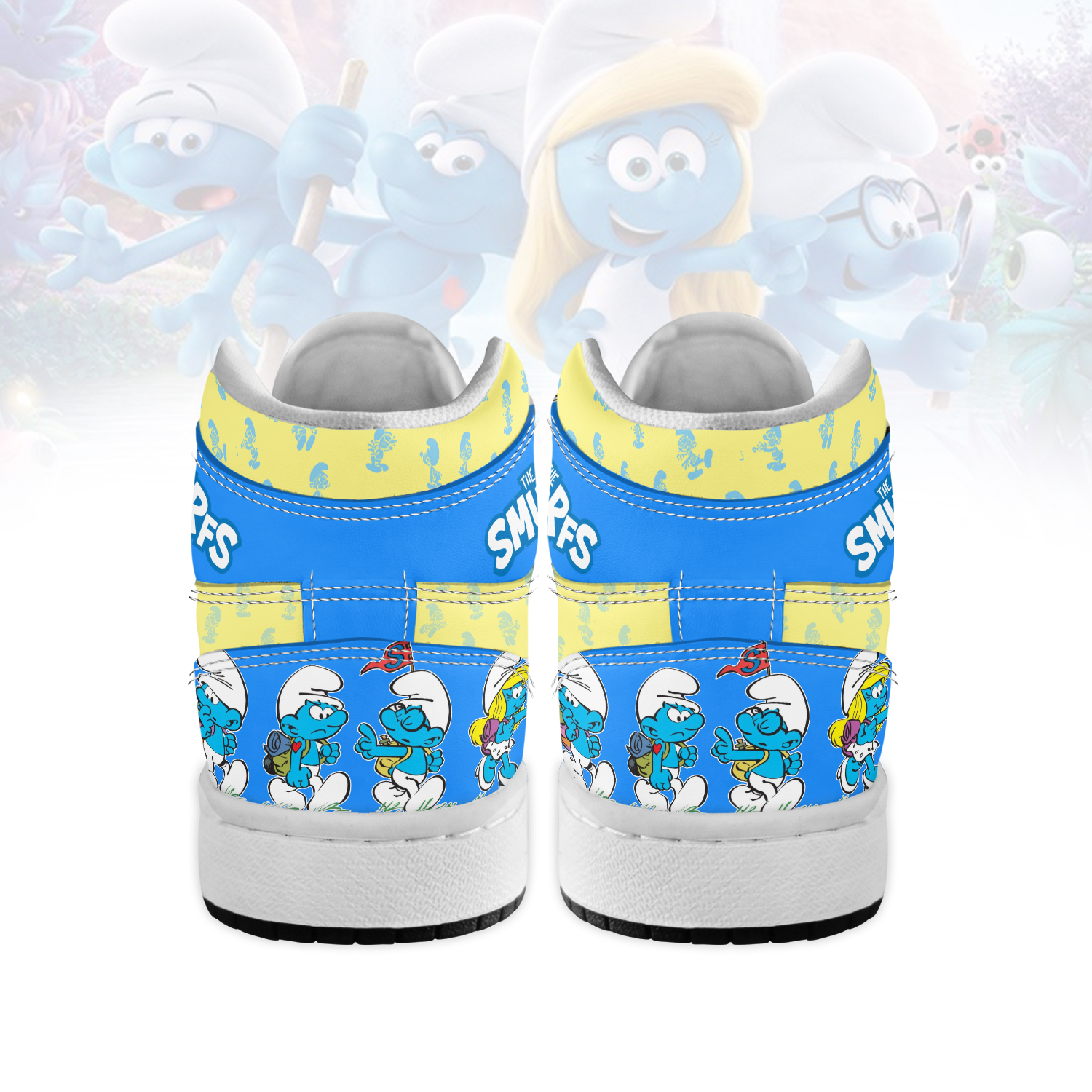 The Smurfs High-Top Sneakers Retro Streetwear Vibe Shoes For Men And Women - Image 3