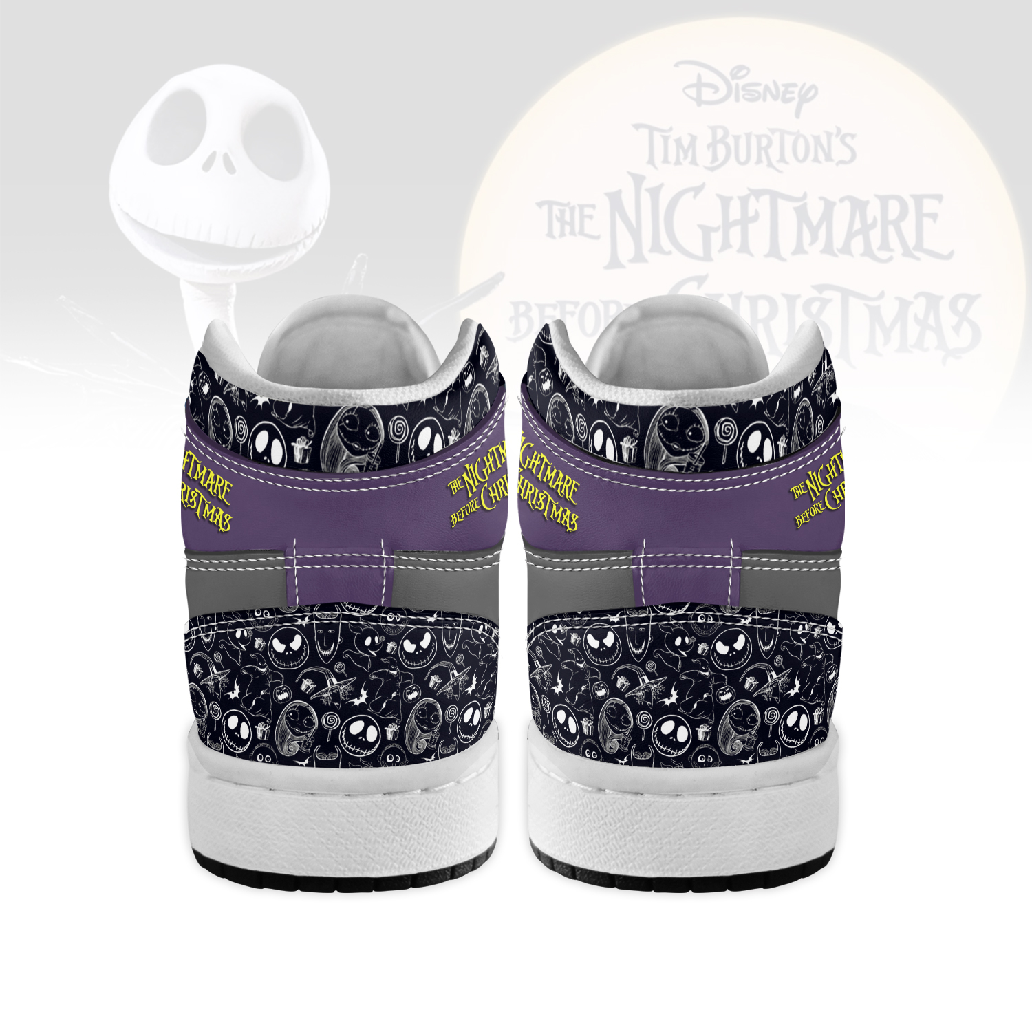 The Nightmare Before Christmas x Halloween High-Top Sneakers Retro Streetwear Vibe Shoes For Men And Women - Image 2