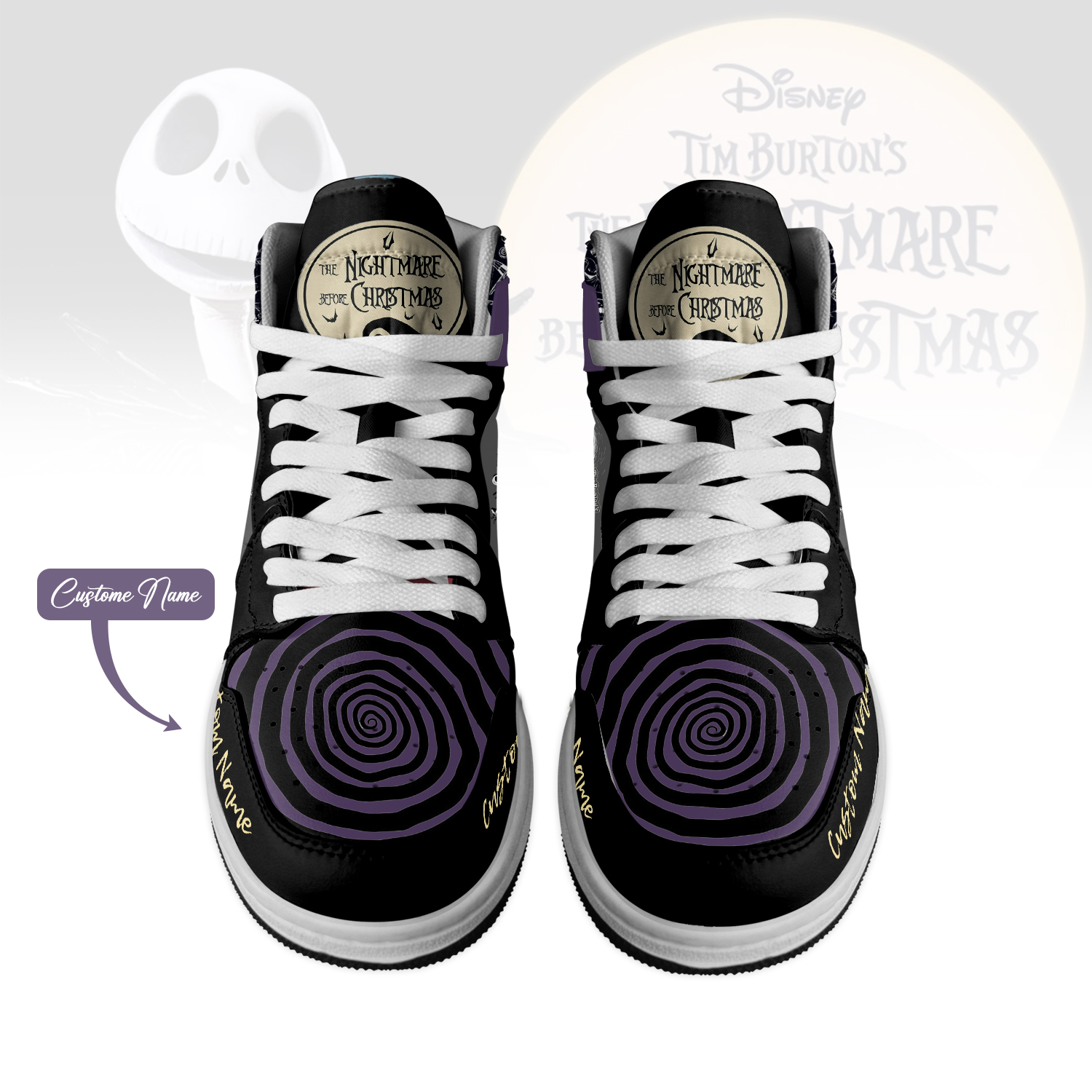The Nightmare Before Christmas x Halloween High-Top Sneakers Retro Streetwear Vibe Shoes For Men And Women - Image 3