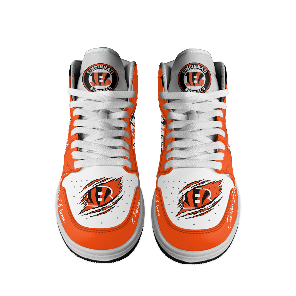 Cincinnati Bengals High-Top Sneakers Retro Streetwear Vibe Shoes For Men And Women - Image 3