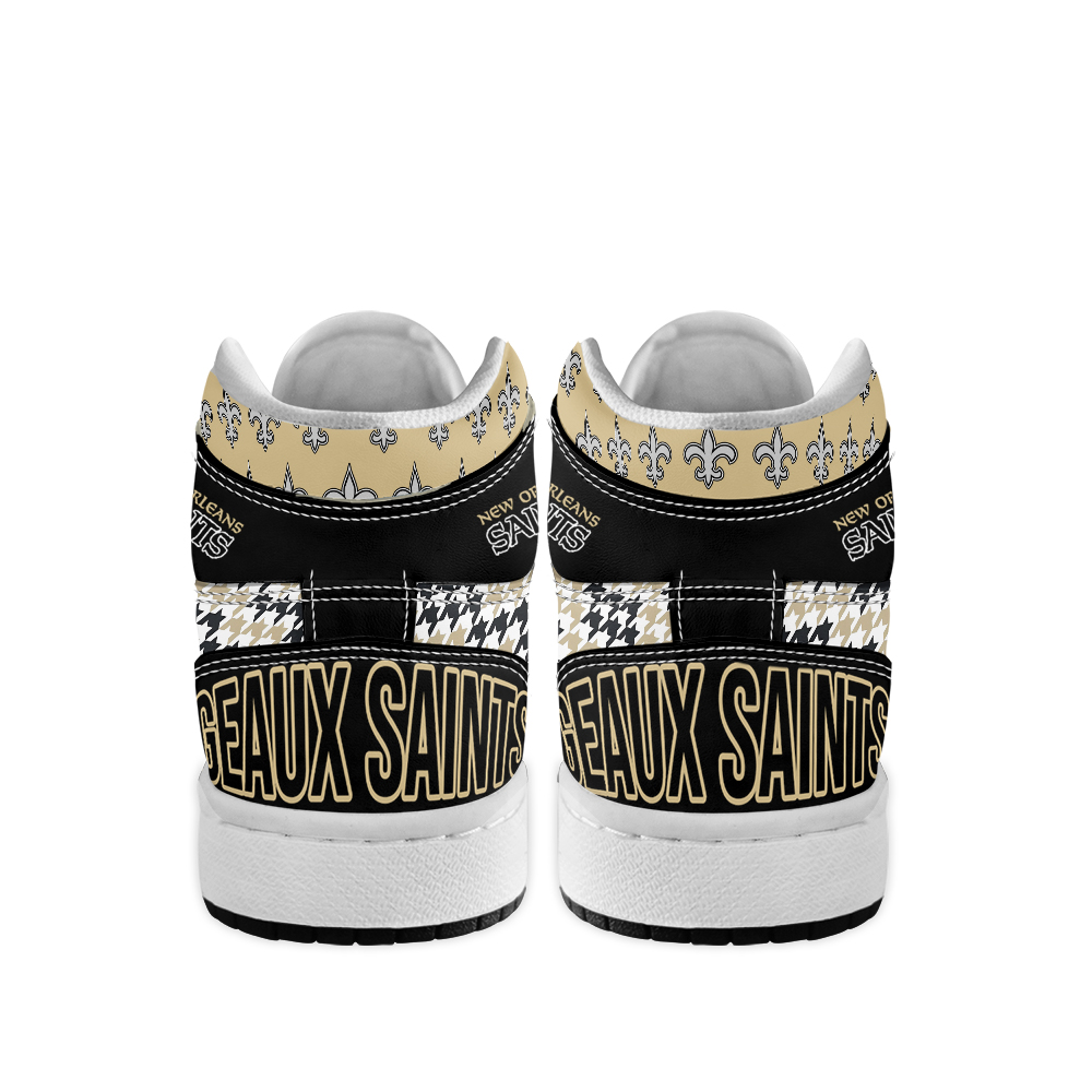 New Orleans Saints High-Top Sneakers Retro Streetwear Vibe Shoes For Men And Women - Image 3
