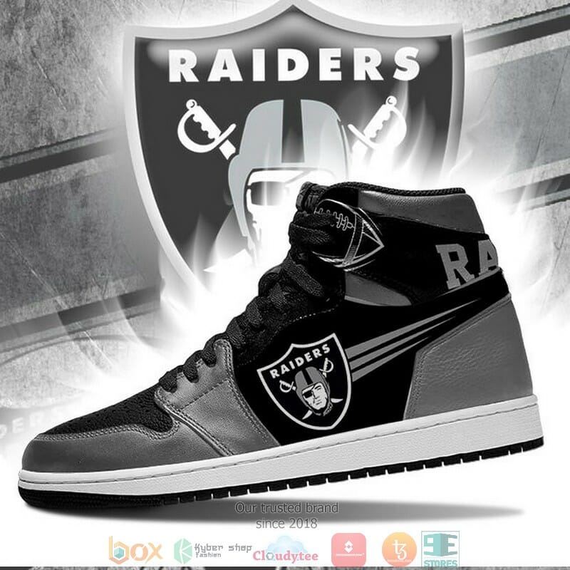 Las Vegas Raiders NFL High-Top Sneakers Retro Streetwear Vibe Shoes For Men And Women - Image 3