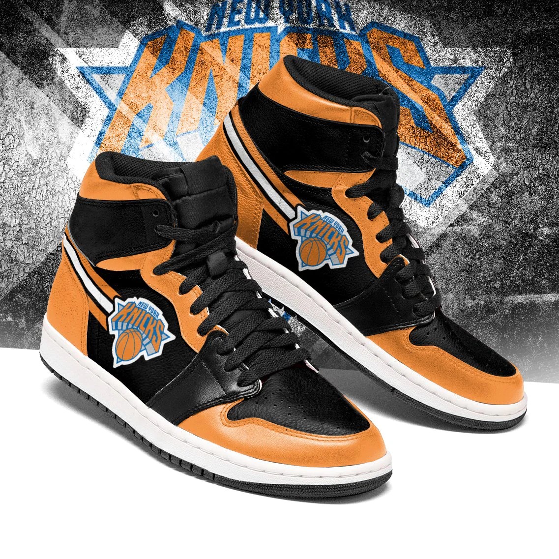 New York Knicks NBA High-Top Sneakers Retro Streetwear Vibe Shoes For Men And Women - Image 2
