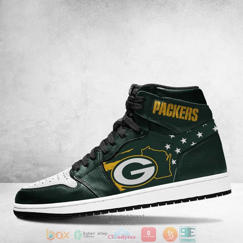 Green Bay Packers NFL High-Top Sneakers Retro Streetwear Vibe Shoes For Men And Women - Image 3