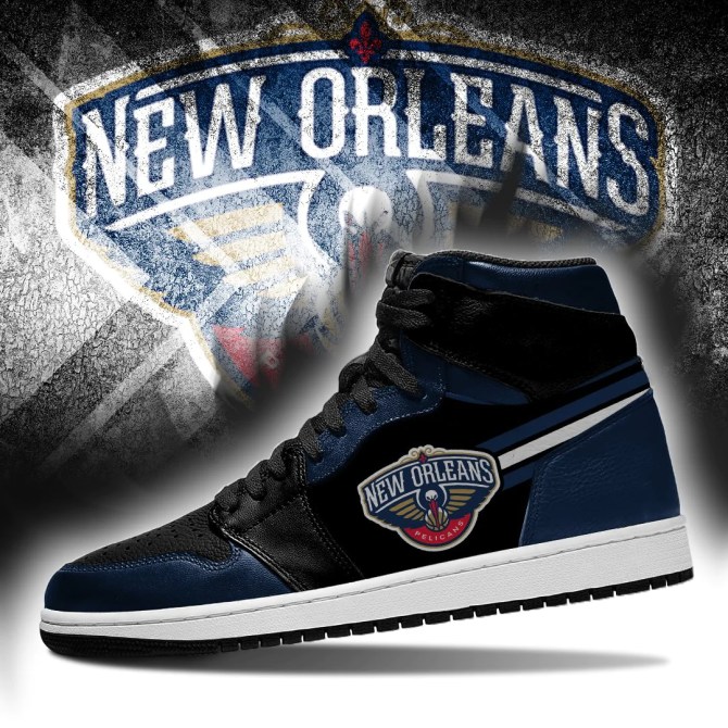 New Orleans Pelicans NBA High-Top Sneakers Retro Streetwear Vibe Shoes For Men And Women - Image 3