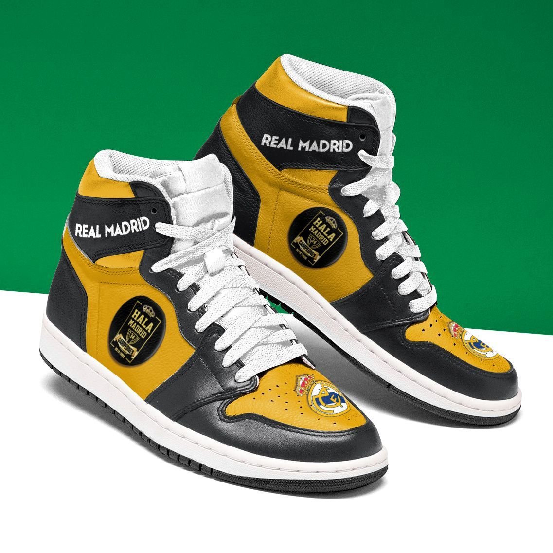 Real Madrid Liga High-Top Sneakers Retro Streetwear Vibe Shoes For Men And Women - Image 3