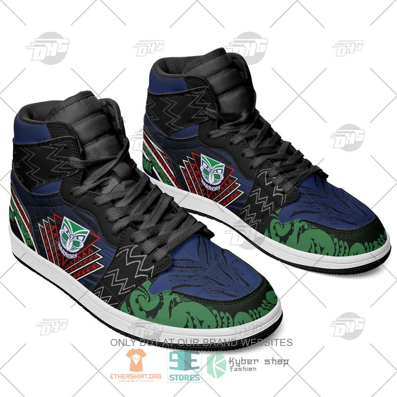 New Zealand Warriors NRL High-Top Sneakers Retro Streetwear Vibe Shoes For Men And Women - Image 2