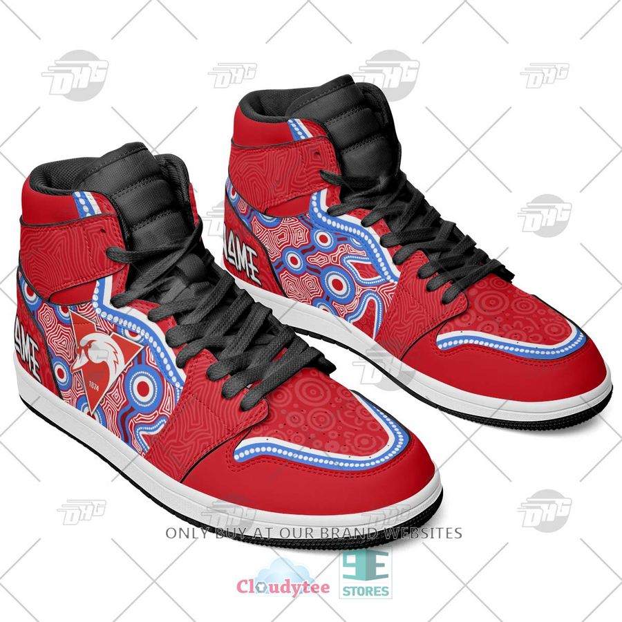 Sydney Swans AFL High-Top Sneakers Retro Streetwear Vibe Shoes For Men And Women - Image 4