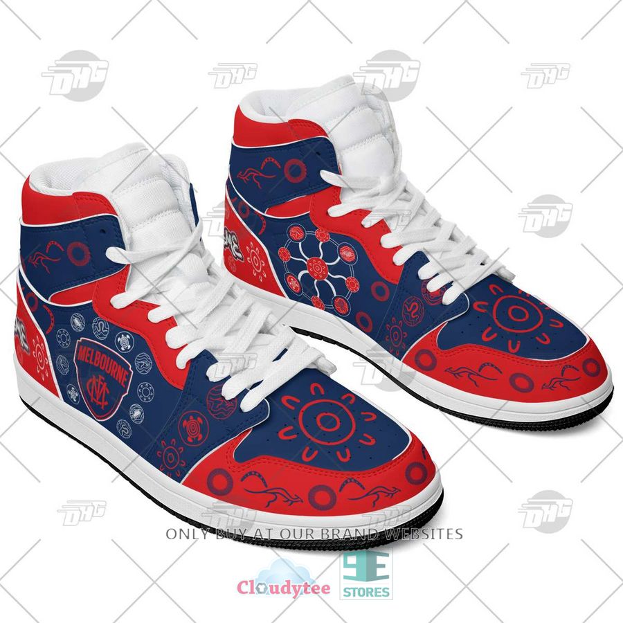 Melbourne Demons AFL High-Top Sneakers Retro Streetwear Vibe Shoes For Men And Women - Image 3