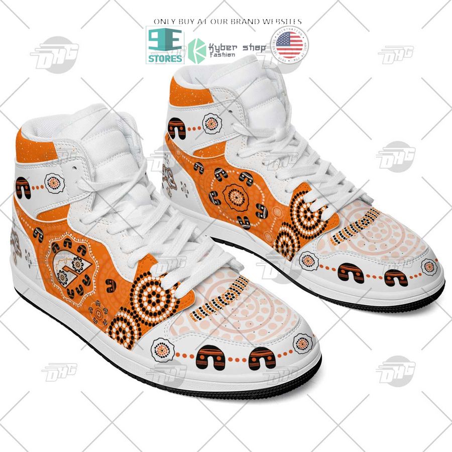 Greater Western Sydney Giants AFL High-Top Sneakers Retro Streetwear Vibe Shoes For Men And Women - Image 3