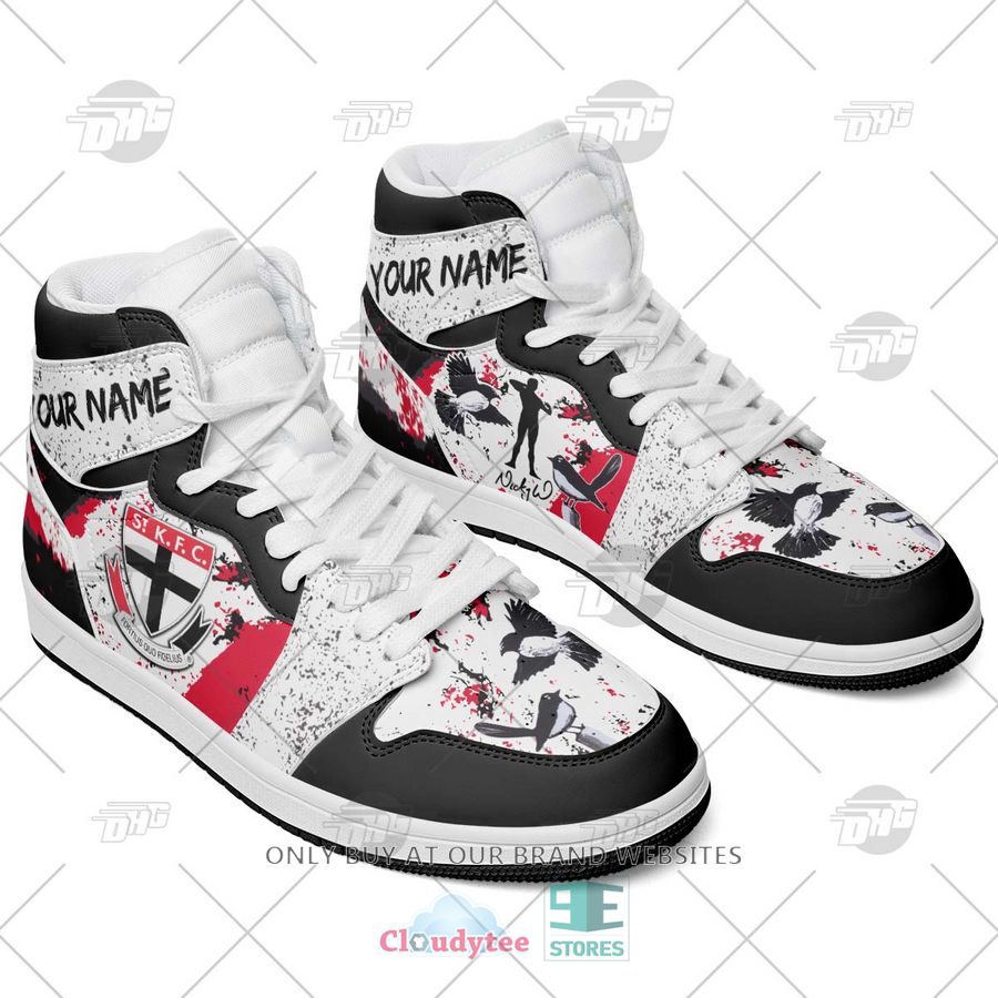 St Kilda Saints AFL High-Top Sneakers Retro Streetwear Vibe Shoes For Men And Women - Image 3