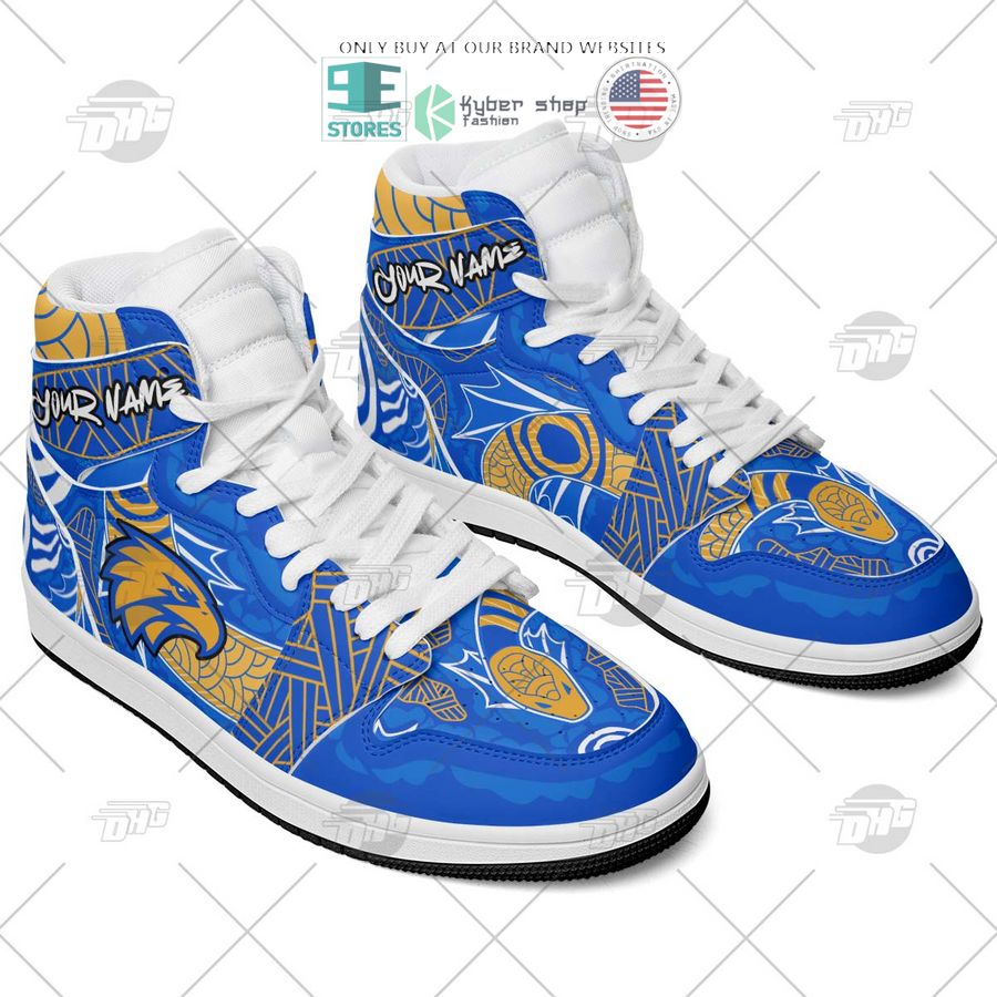 West Coast Eagles AFL High-Top Sneakers Retro Streetwear Vibe Shoes For Men And Women - Image 3