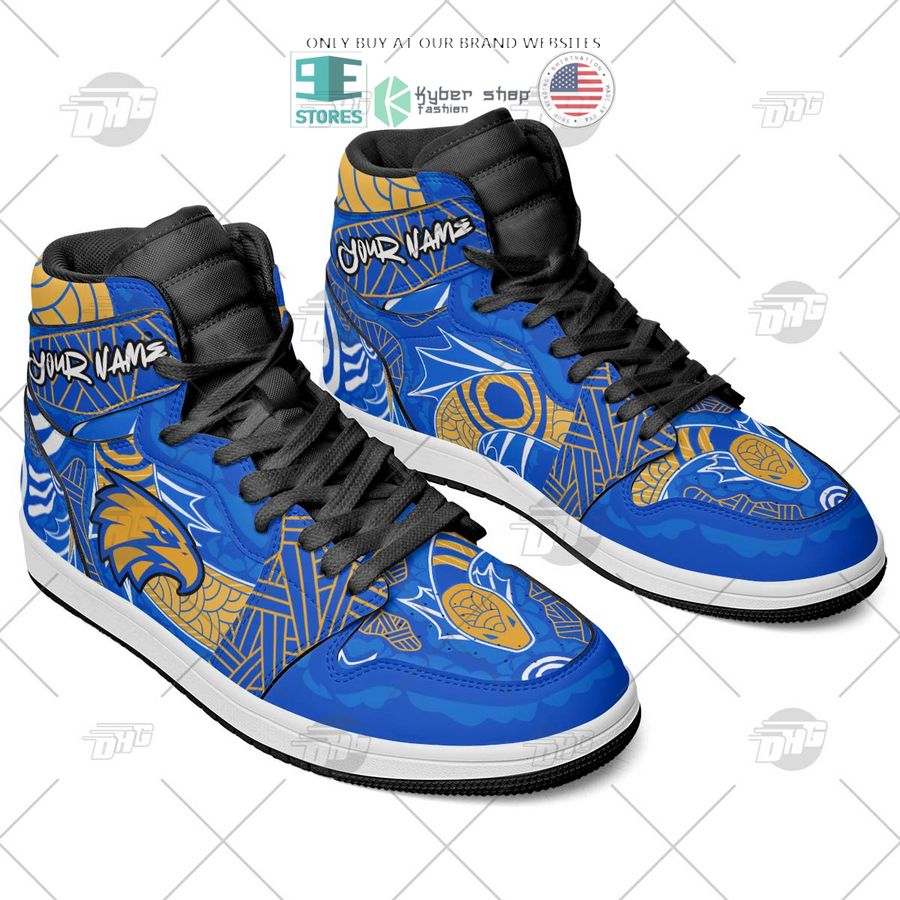 West Coast Eagles AFL High-Top Sneakers Retro Streetwear Vibe Shoes For Men And Women - Image 4