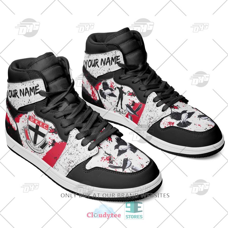 St Kilda Saints AFL High-Top Sneakers Retro Streetwear Vibe Shoes For Men And Women - Image 4