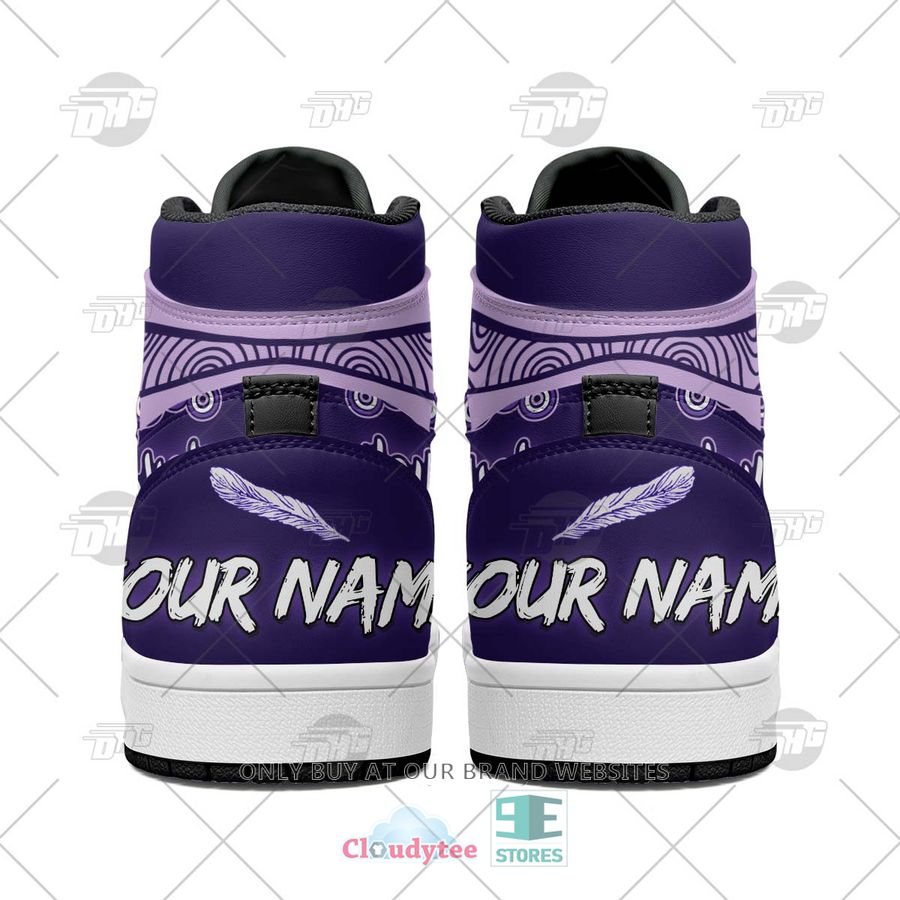 Fremantle Dockers AFL High-Top Sneakers Retro Streetwear Vibe Shoes For Men And Women - Image 2