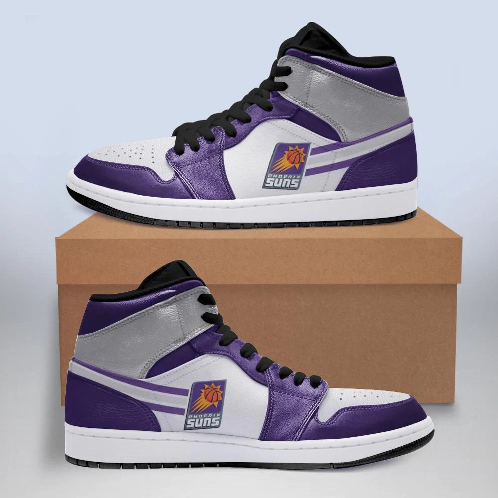 Phoenix Suns NBA High-Top Sneakers Retro Streetwear Vibe Shoes For Men And Women - Image 2
