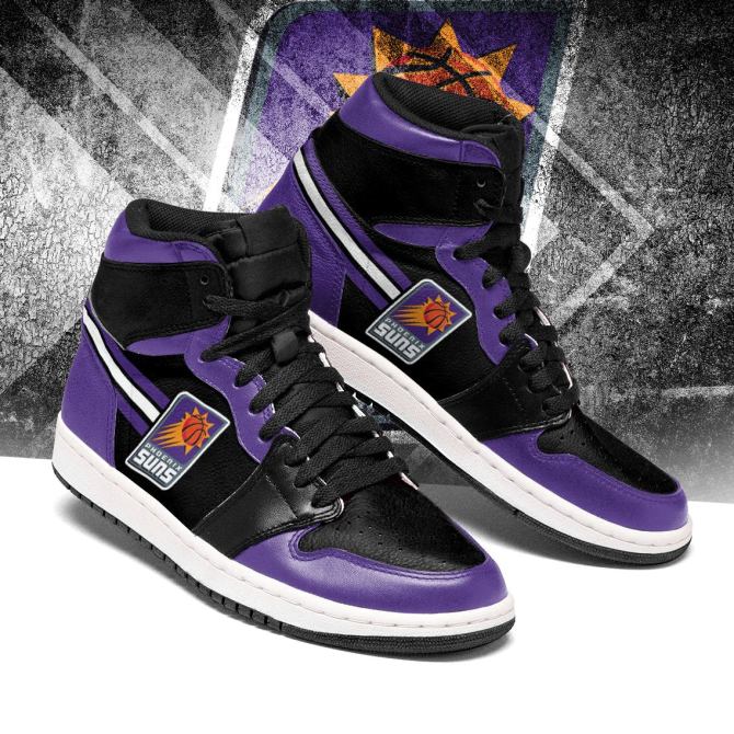 Phoenix Suns NBA High-Top Sneakers Retro Streetwear Vibe Shoes For Men And Women - Image 2