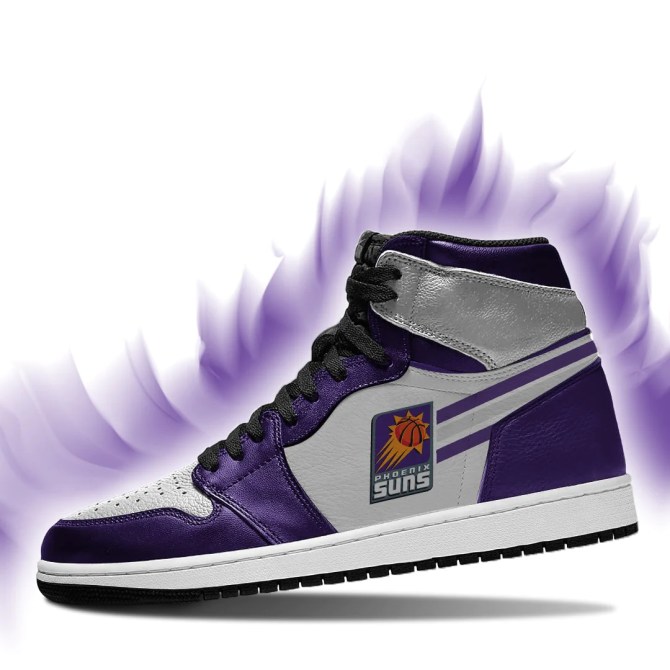 Phoenix Suns NBA High-Top Sneakers Retro Streetwear Vibe Shoes For Men And Women - Image 3