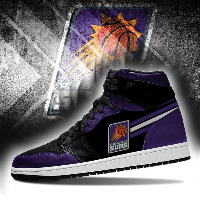Phoenix Suns NBA High-Top Sneakers Retro Streetwear Vibe Shoes For Men And Women - Image 3