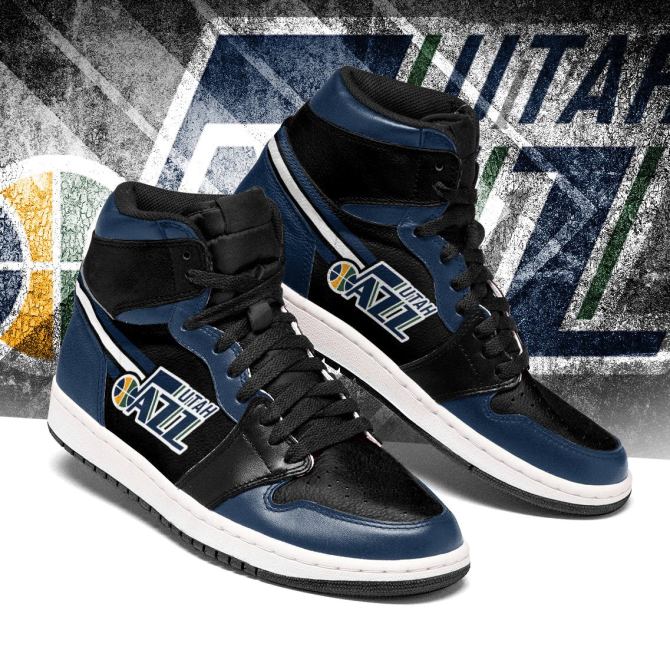 Utah Jazz NBA High-Top Sneakers Retro Streetwear Vibe Shoes For Men And Women - Image 2