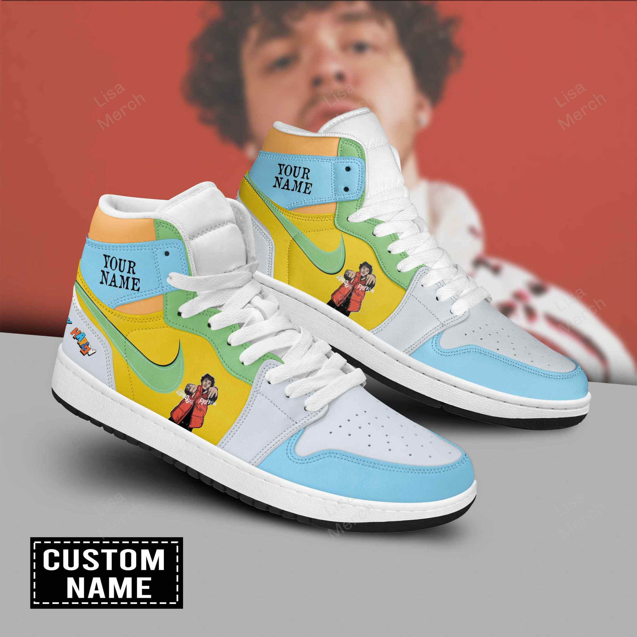 Jack Harlow High-Top Sneakers Retro Streetwear Vibe Shoes For Men And Women - Image 2