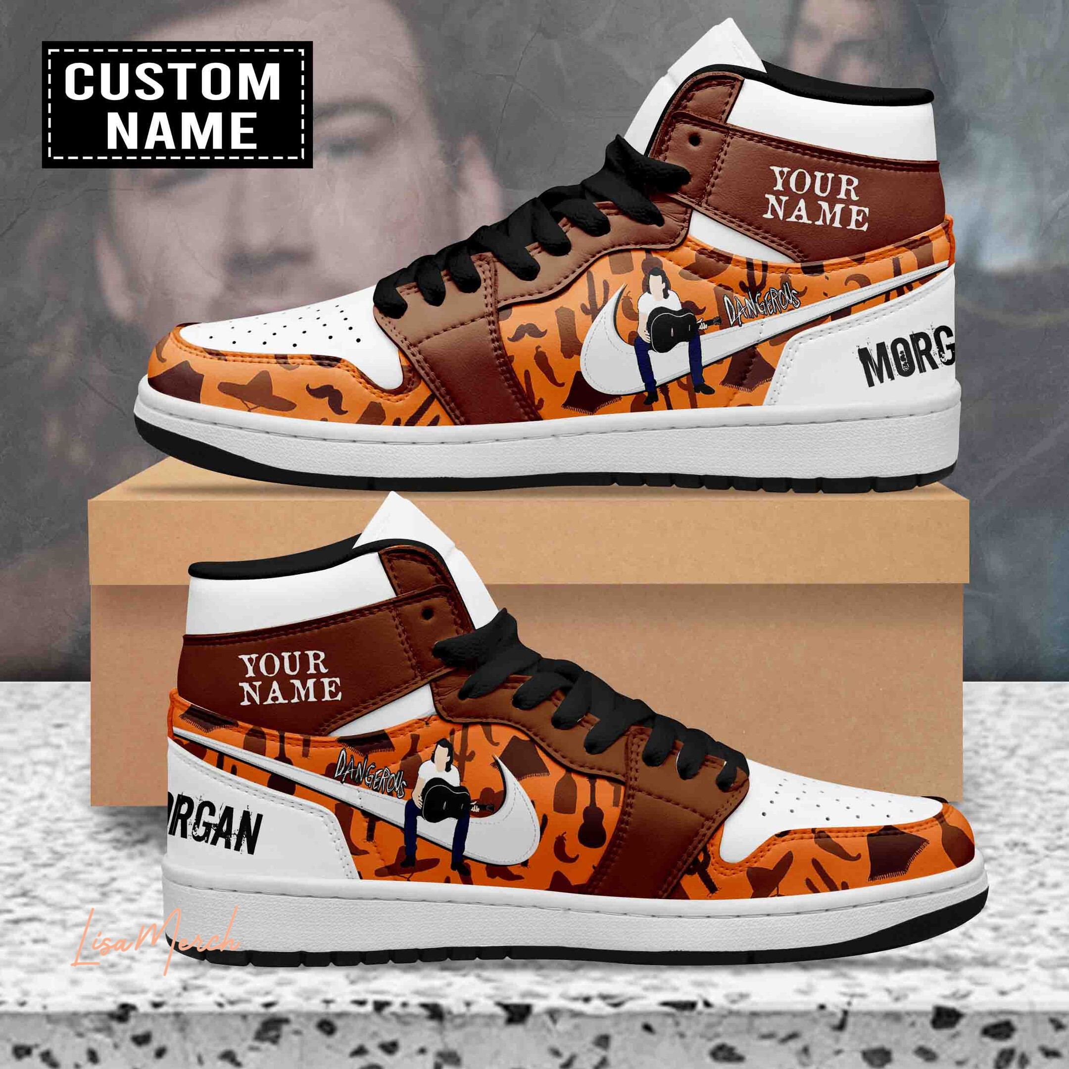Morgan Wallen High-Top Sneakers Retro Streetwear Vibe Shoes For Men And Women - Image 2