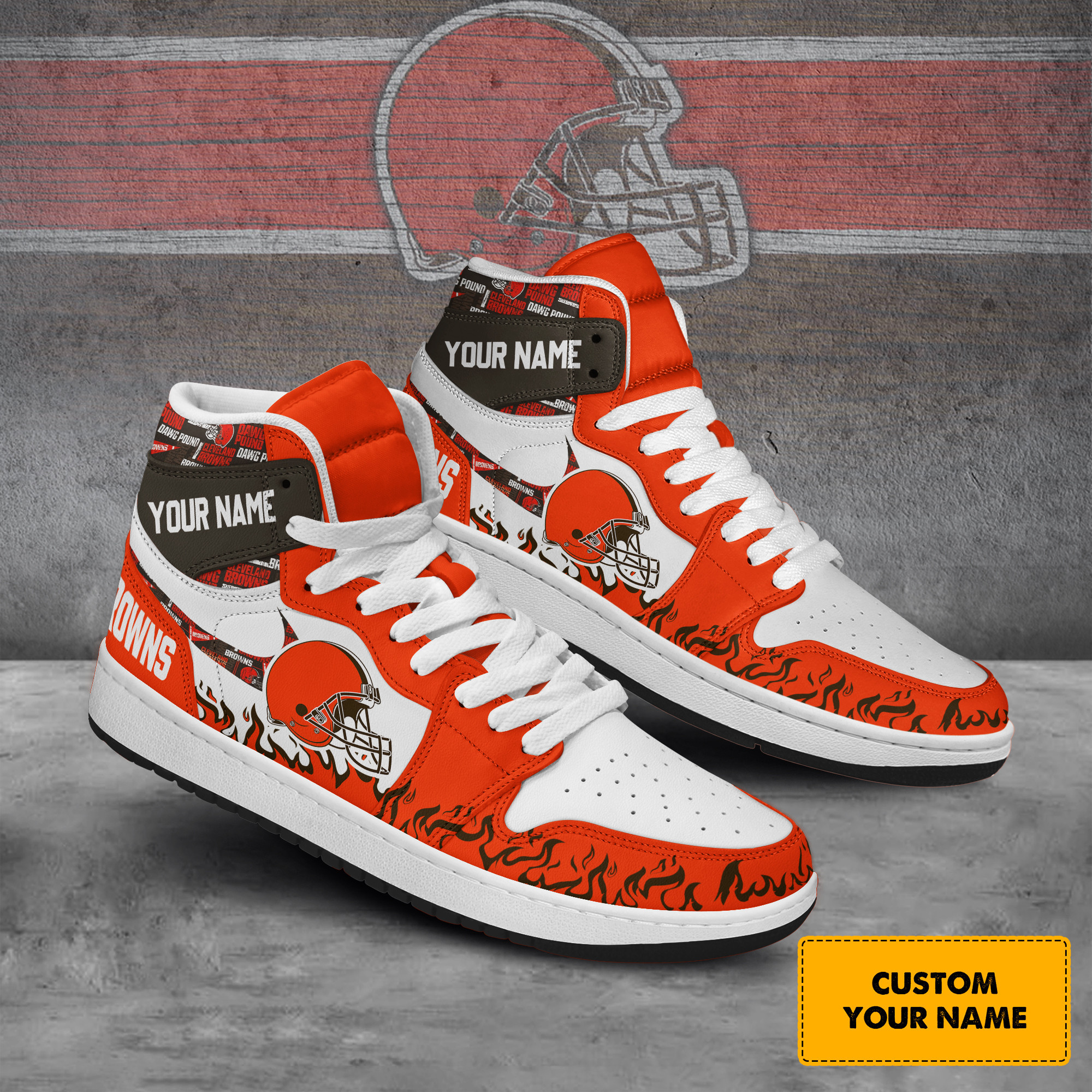 Cleveland Browns High-Top Sneakers Retro Streetwear Vibe Shoes For Men And Women - Image 2