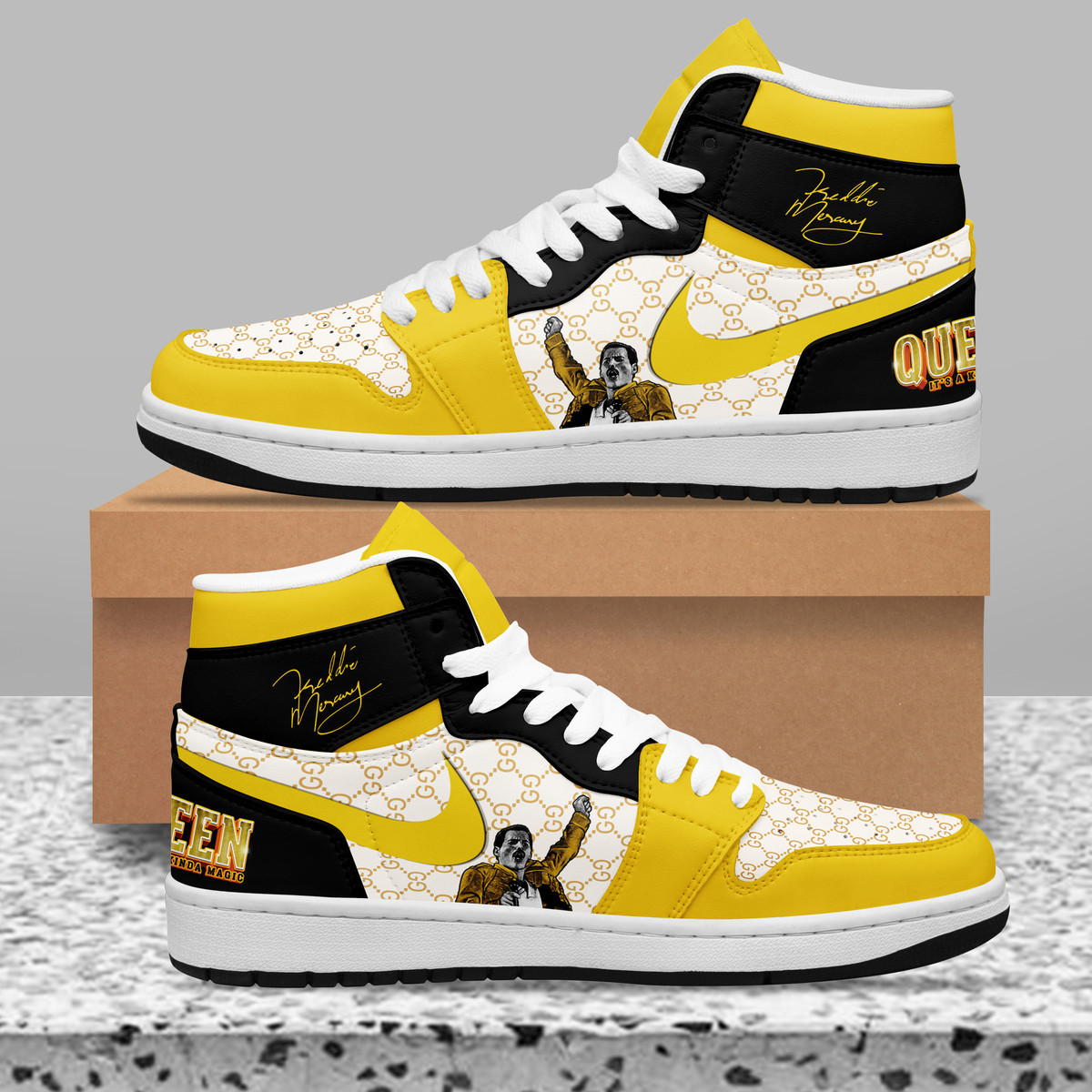 Freddie Mercury High-Top Sneakers Retro Streetwear Vibe Shoes For Men And Women - Image 2