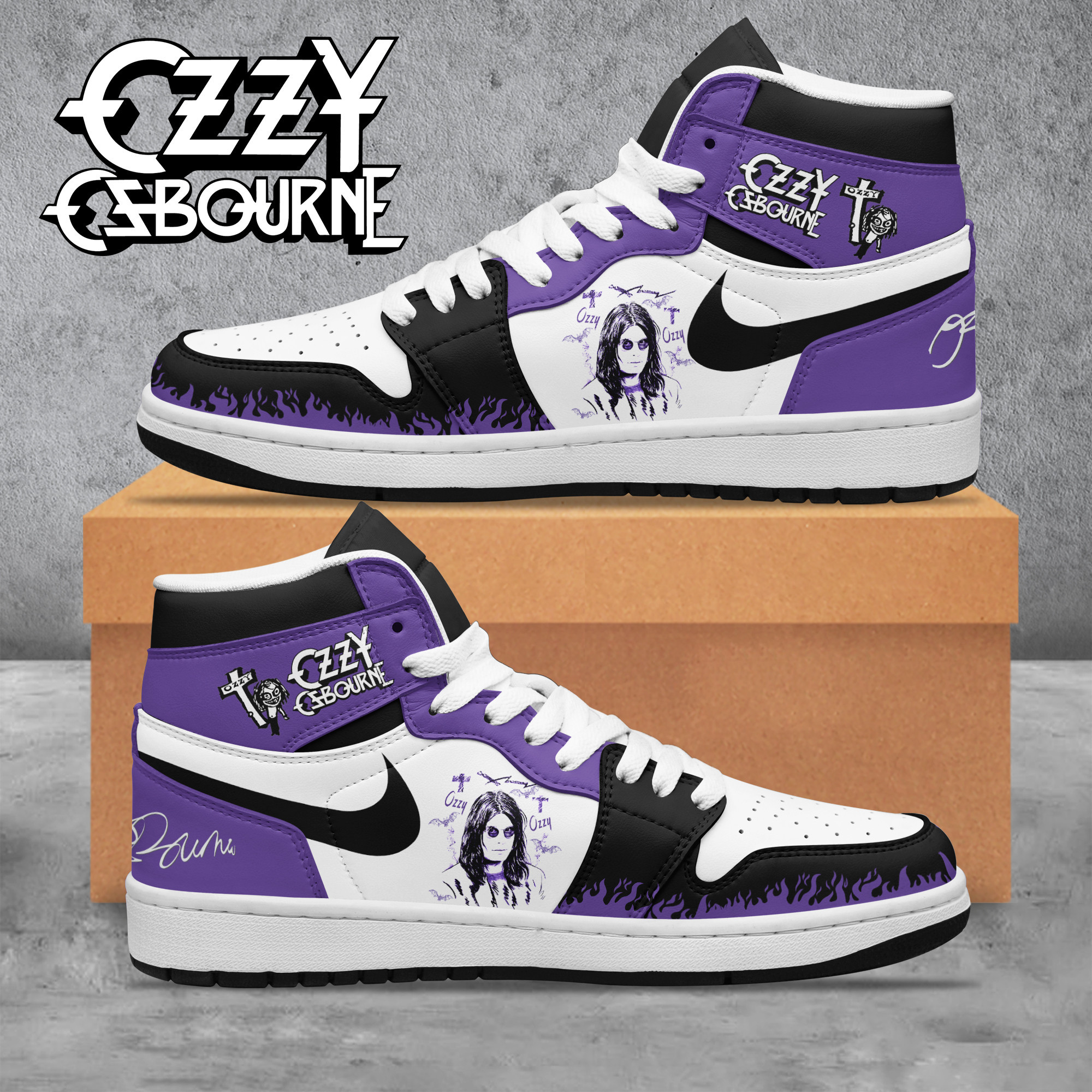 Ozzy Osbourne High-Top Sneakers Retro Streetwear Vibe Shoes For Men And Women - Image 2