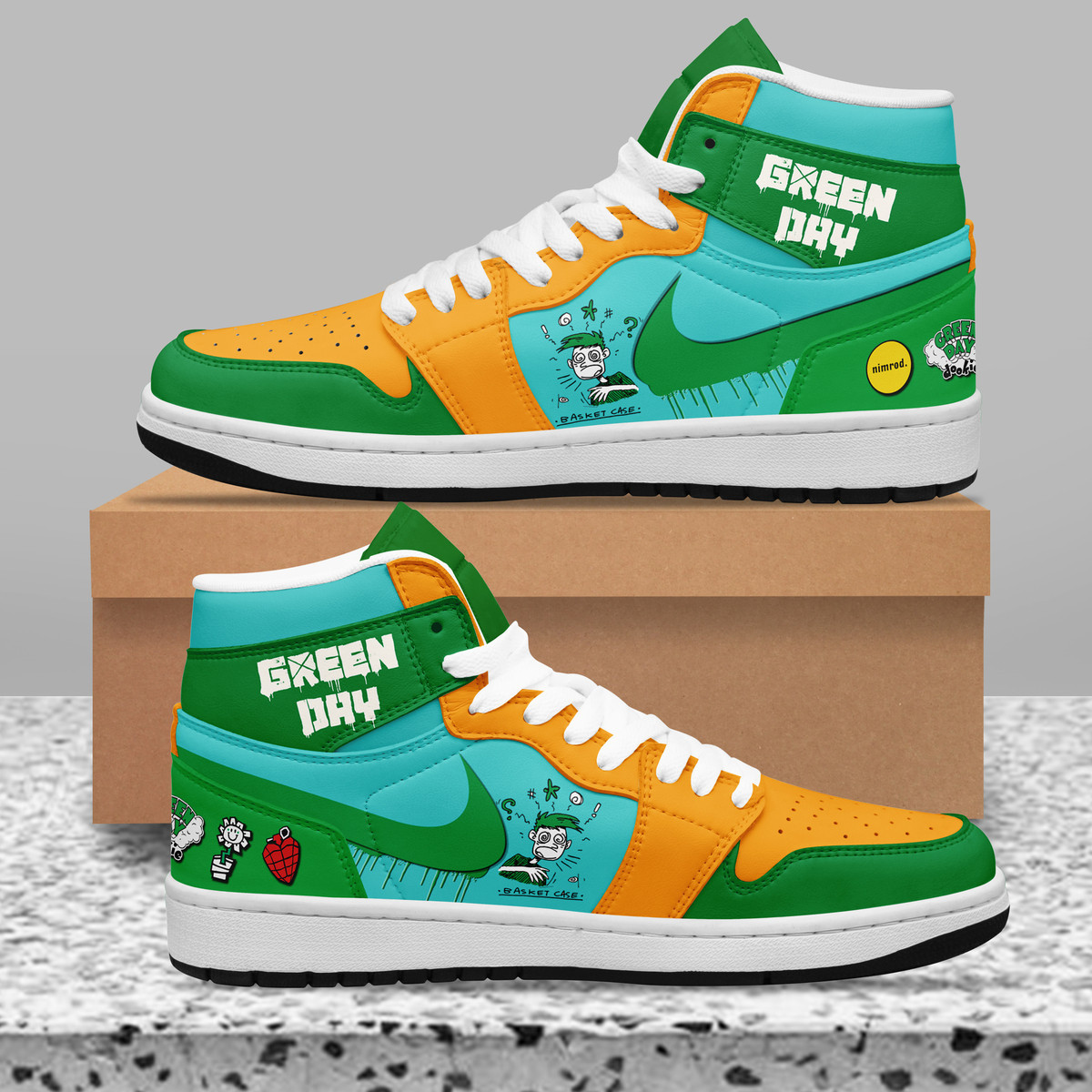 Green Day High-Top Sneakers Retro Streetwear Vibe Shoes For Men And Women - Image 2