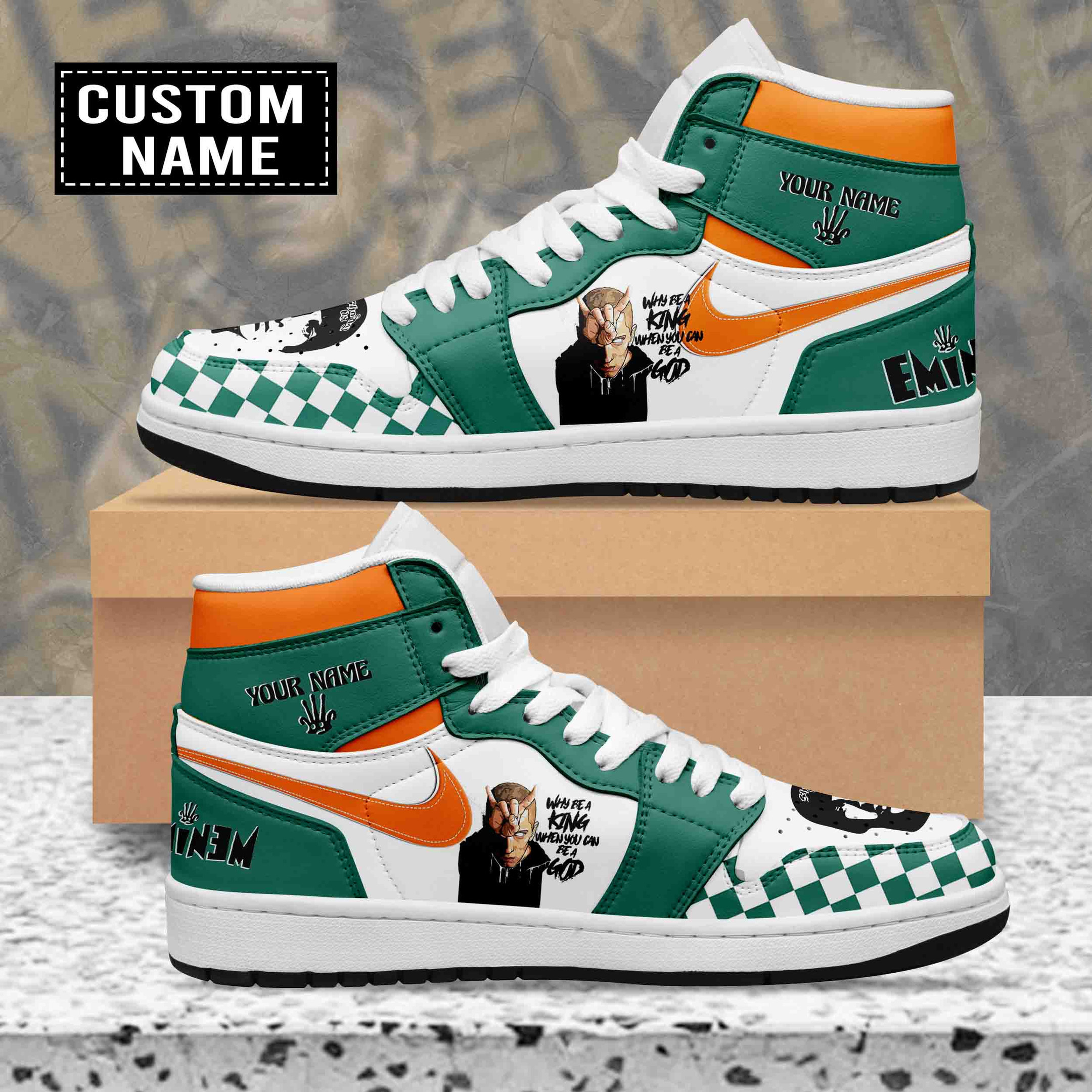 Eminem High-Top Sneakers Retro Streetwear Vibe Shoes For Men And Women - Image 2