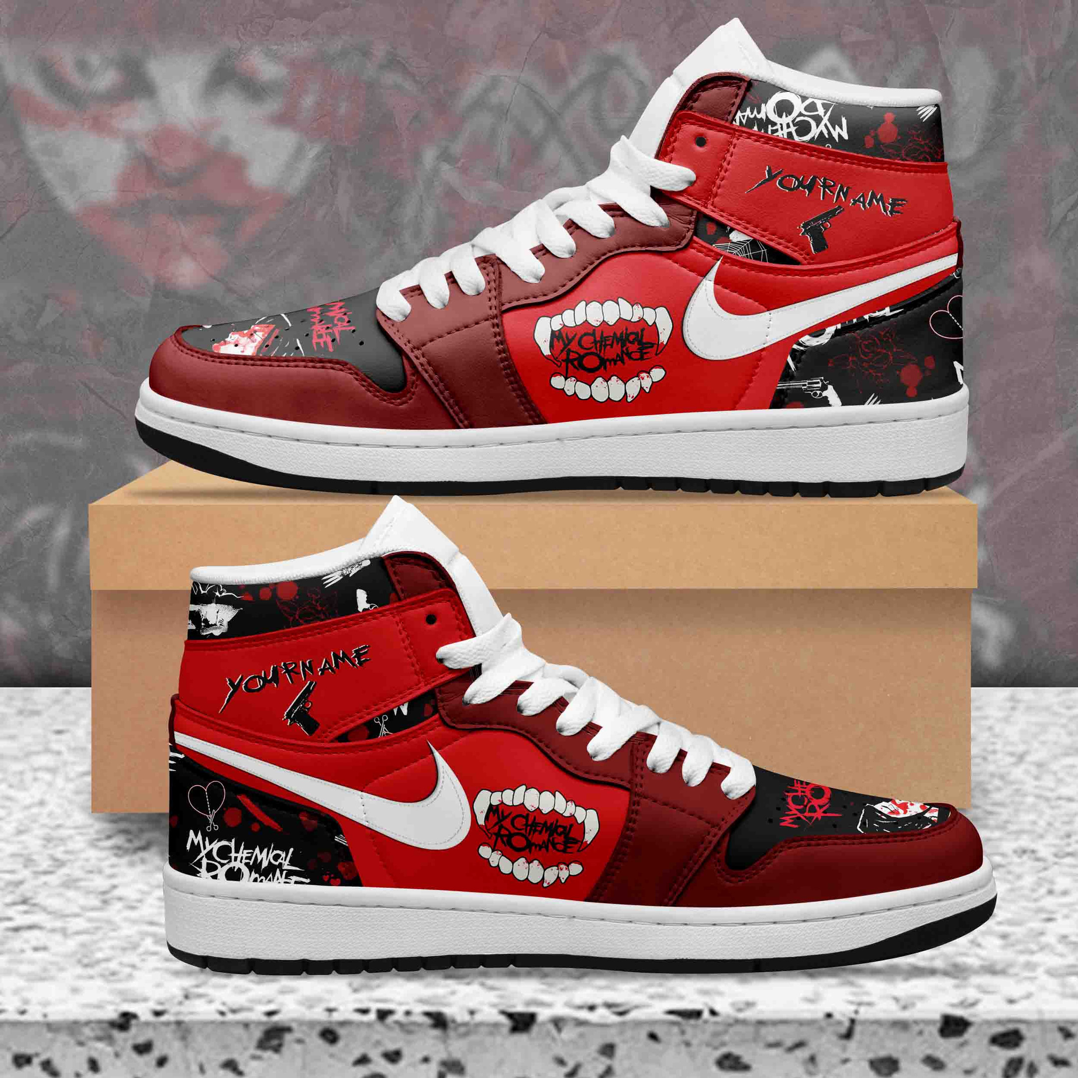 My Chemical Romance High-Top Sneakers Retro Streetwear Vibe Shoes For Men And Women - Image 2