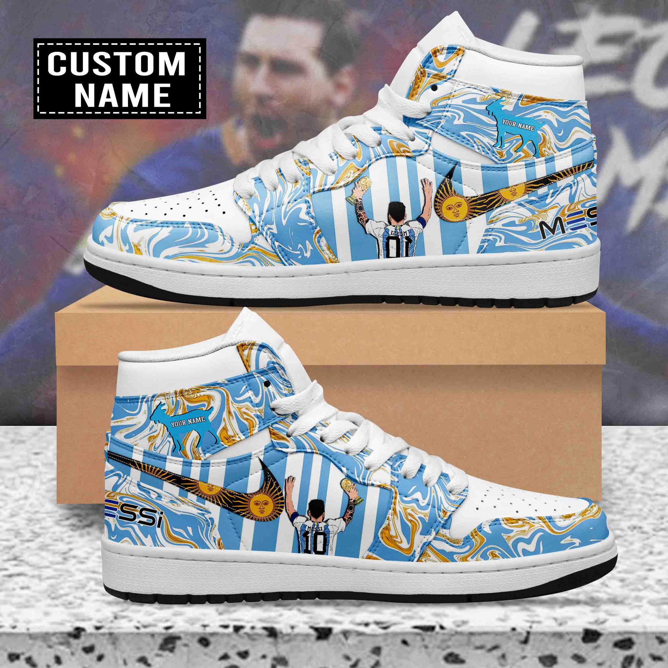 Lionel Messi High-Top Sneakers Retro Streetwear Vibe Shoes For Men And Women - Image 2